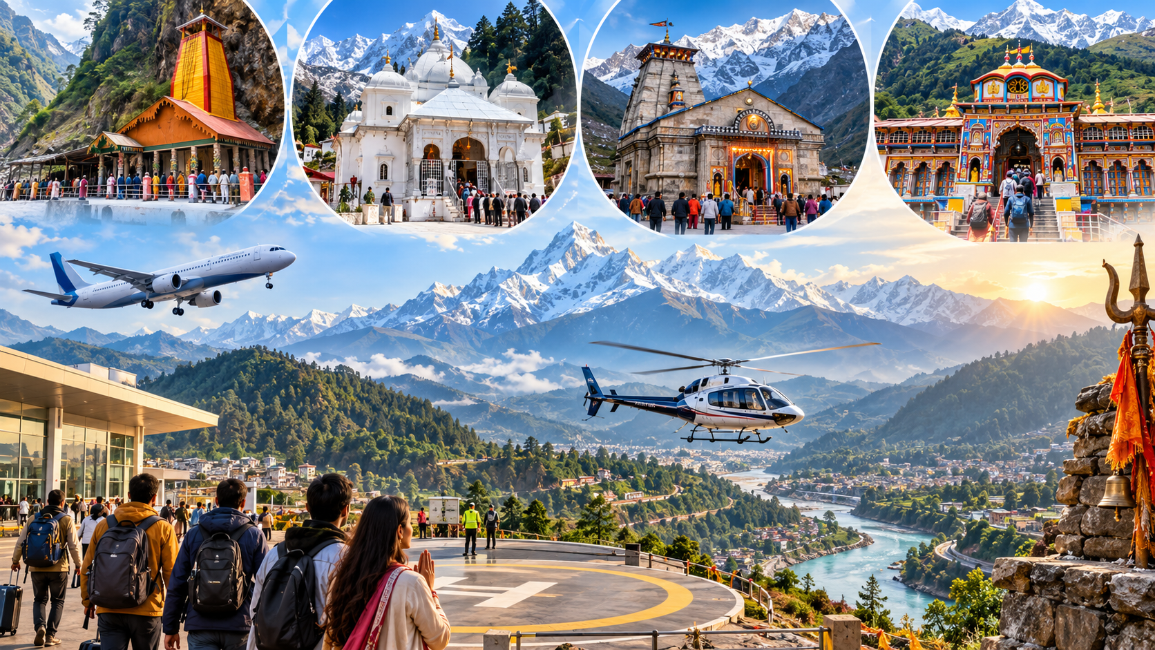 Luxury Char Dham Yatra | Gurgaon to Dehradun Char Dham Helicopter and Flight Package