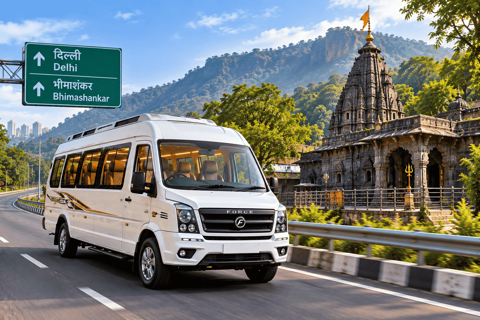 Book Maharaja Tempo Traveller Delhi To Bhimashankar