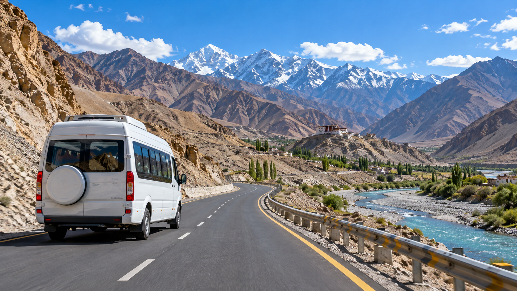 Tempo Traveller Hire from Faridabad to Leh Ladakh | Group Tour Packages at Low Rates