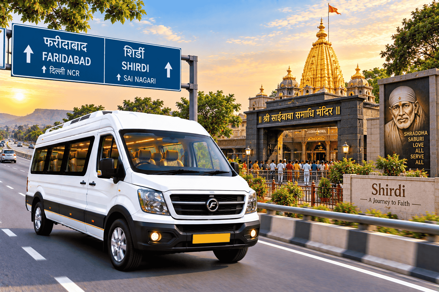 Faridabad to Shirdi Sai Baba Darshan by Tempo Traveller | Luxury Shirdi Tour