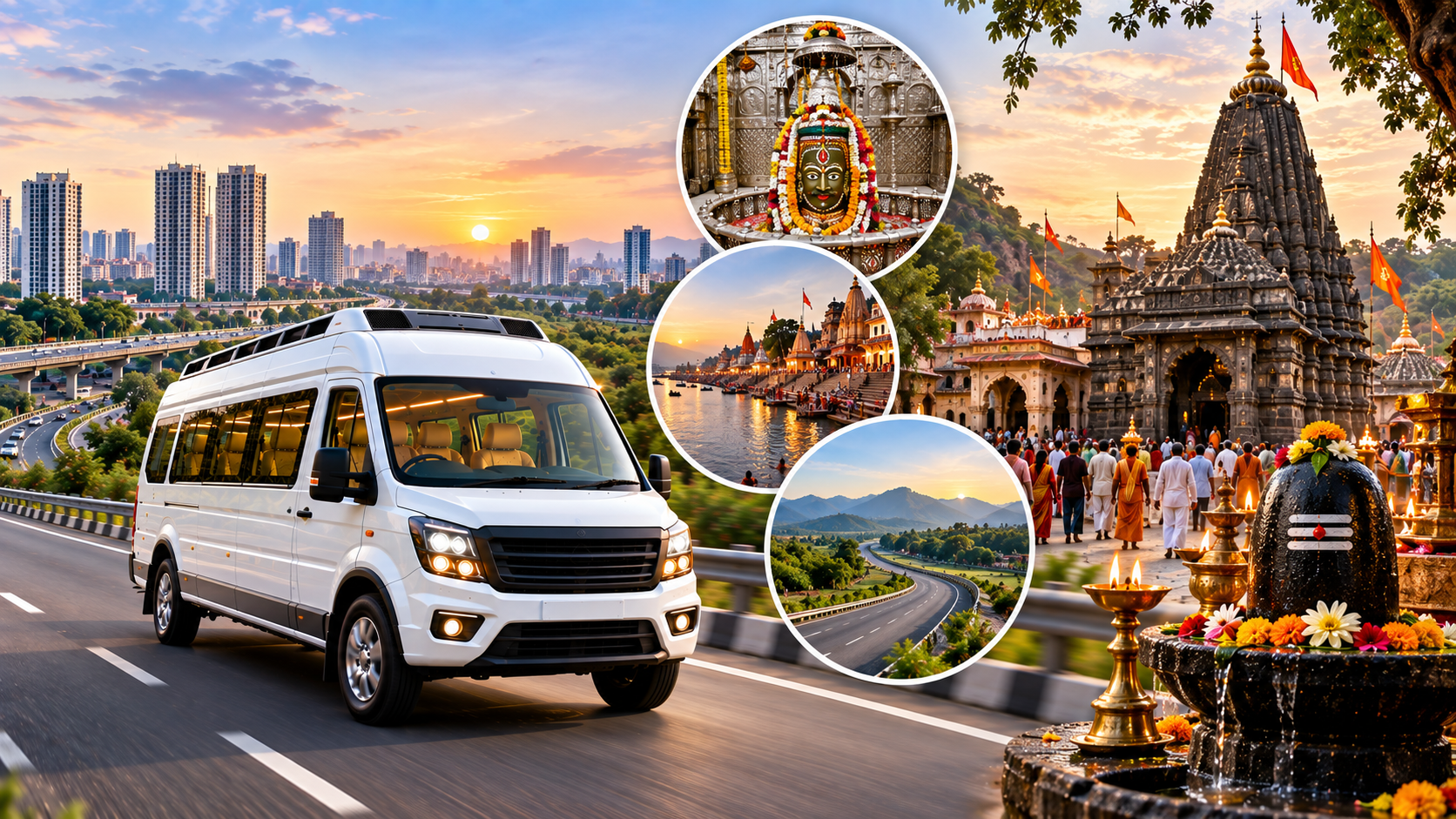Ujjain Tempo Traveller Rental in Ghaziabad | Cheap Group Travel Service