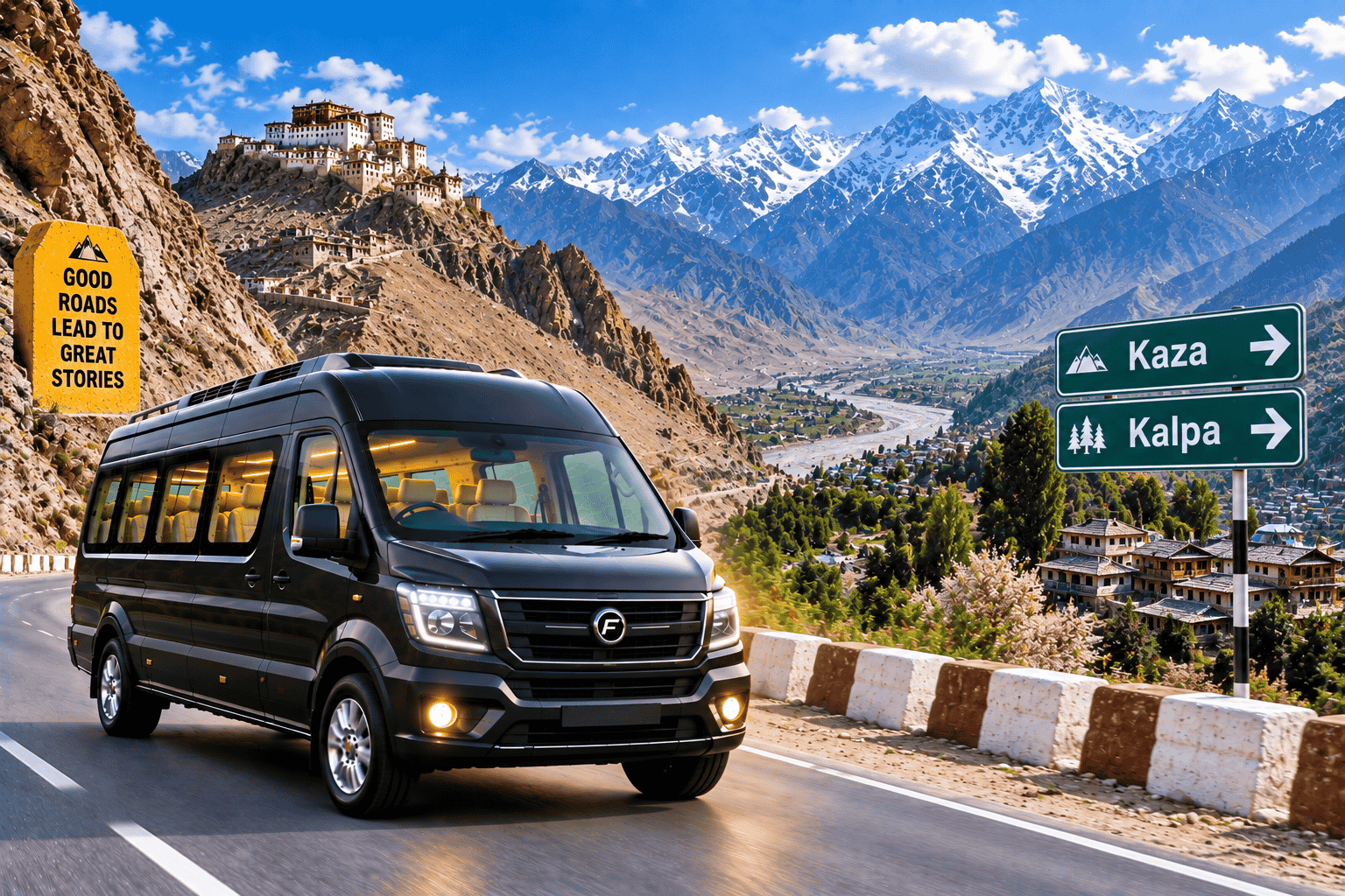Hire Tempo Traveller for Kaza & Kalpa