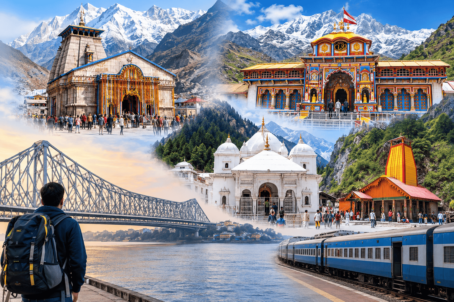 Cost and route of Char Dham Yatra From Kolkata via Flight