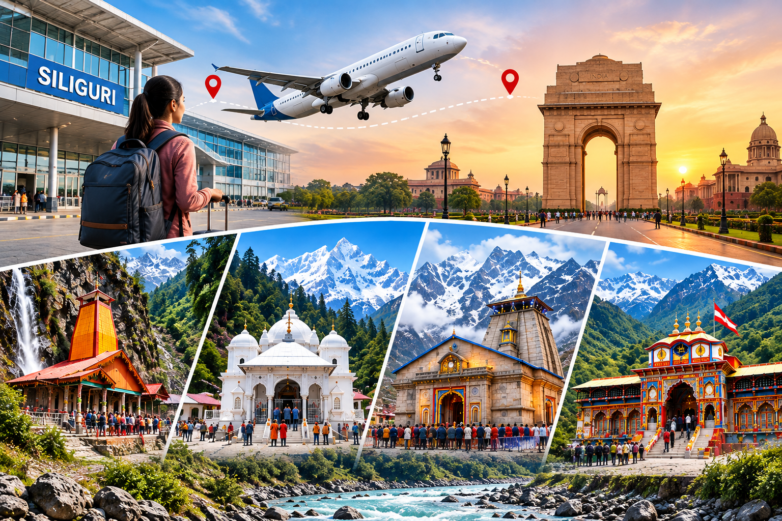 Siliguri to Delhi Flights & Char Dham Yatra Connectivity - A Complete Travel Guide